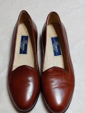 RARE Bragano By Cole Haan Brown Leather Slip-On Loafers Size 7M Women's